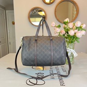 Gucci GG Logo Printed Boston Bag Shoulder Bag Crossbody